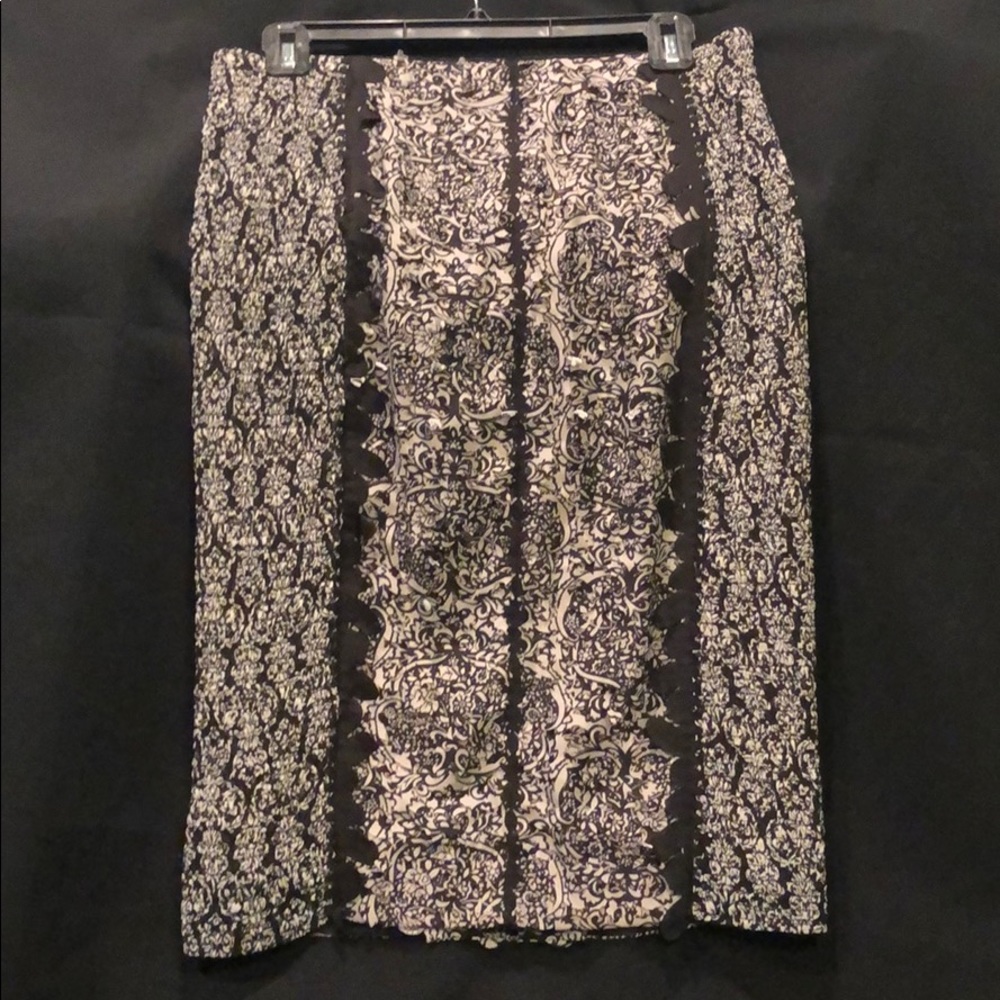 Byron Lars Sombra laser cut pencil skirt